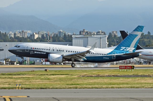 Boeing 737 MAX 7 (N7201S) - Boeing sent this plane to pick up European Union Aviation Safety Agency official for MAX flight testing