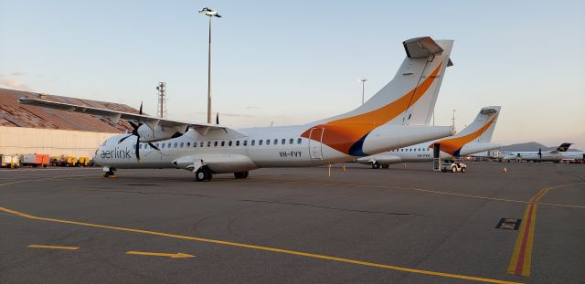 Aerospatiale ATR-72-500 (VH-FVY) - Parked for the night