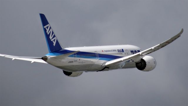 Boeing 787-8 (JA822A) - JA822A taking off from KSJC, Feb 27,2015