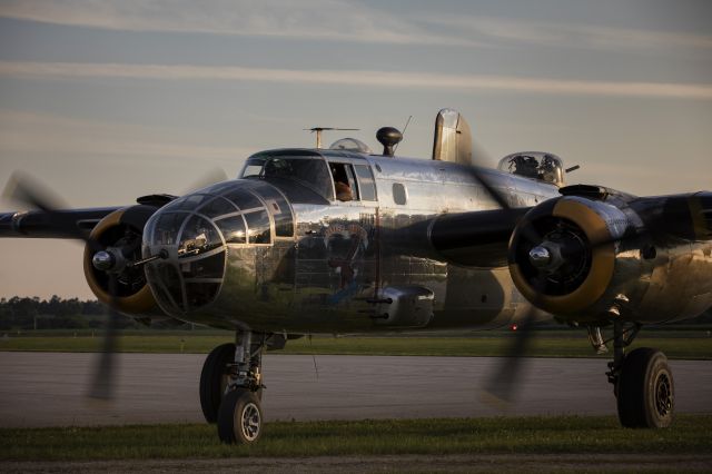 North American TB-25 Mitchell (N3774) - Evening at the Fond du Lac Airport during the EAA Convention in Oshkosh, WI