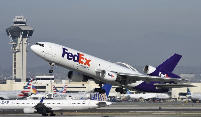 McDonnell Douglas DC-10 (N365FE) - Departing LAX