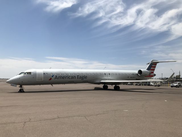 Canadair Regional Jet CRJ-900 (N920FJ) - N920FJ resting in the midday sun in Phoenix AZ before returning to revenue flights. 