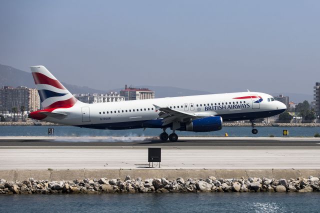 Airbus A320 (G-EURR) - On a boat Marina Bay Gibraltar Canon 5D Mk11 70-200 2.8