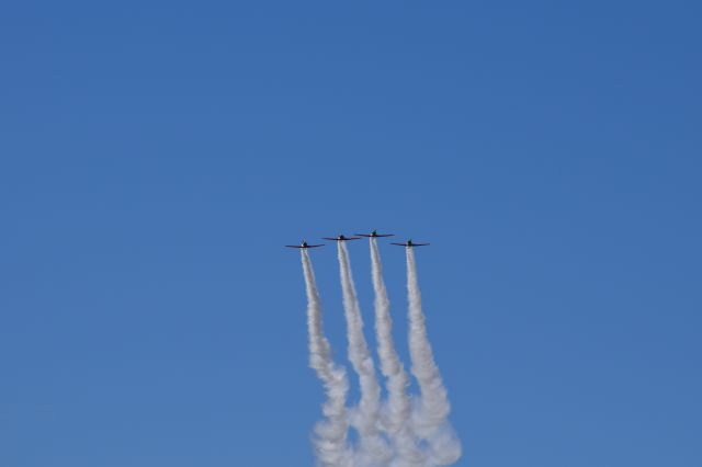 North American T-6 Texan — - Missing Man Formation Performed By Aeroshell Team Vero Beach Airshow 25JUN16