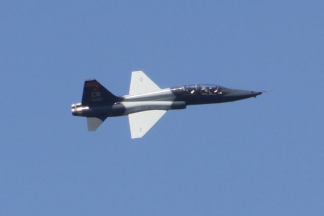 Northrop T-38 Talon — - T-38C operated by the 14th Operations Group at Columbus AFB, Mississippi circles USS Alabama in Mobile Bay on 3/24/12.