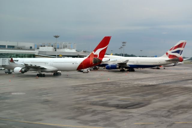 Airbus A330-300 (VH-QPI) - Resting at terminal 1, in the early evening. Tues. 16th July 2013.