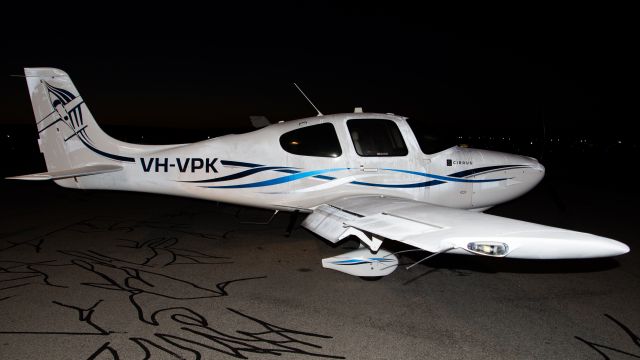 Cirrus SR-20 (VH-VPK) - A cold start to the morning. Preparing for a fly over the city at sunrise to commemorate the 80th Anniversary of the Battle of Britain. 32 aircraft in total joined in the flight, flying in single file/formation