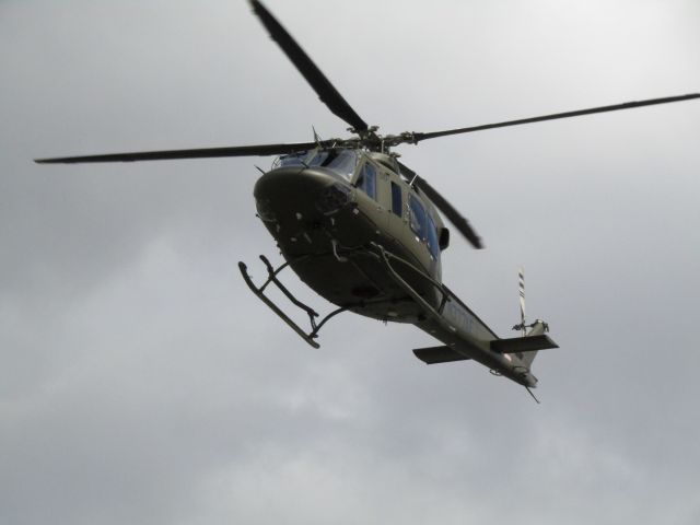 Bell 412 (N377AF) - Landing on southwest pad