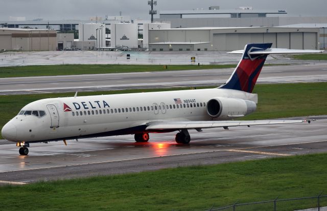 Boeing 717-200 (N894AT) - Taken during a severe thunderstorm that rolled through the Dallas-Fort Worth area.