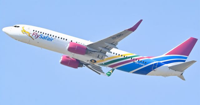 Boeing 737-800 (ZS-ZWO) - Fly Safair Boeing 737 800 taking off from OR Tambo International Airport