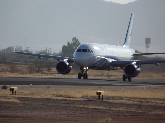 Airbus A321 — - Interjet Airbus A321 beginning takeoff roll at Hermosillo