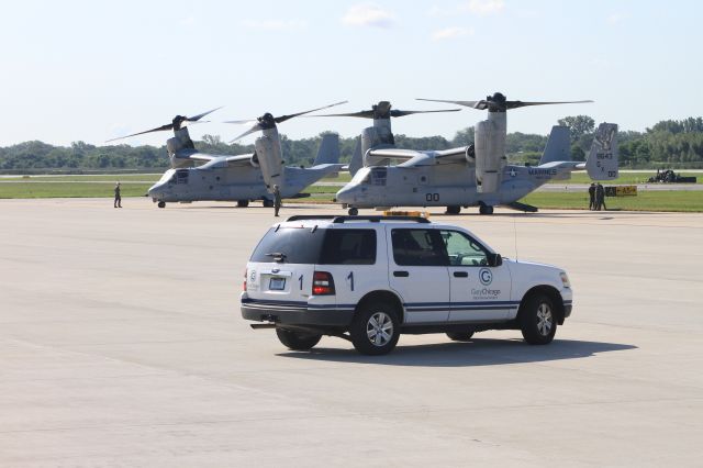 — — - Gary Regional Airport Ops1 checking the Ospreys on the ramp.