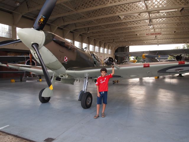 SUPERMARINE Spitfire — - In the hangar at Duxford.