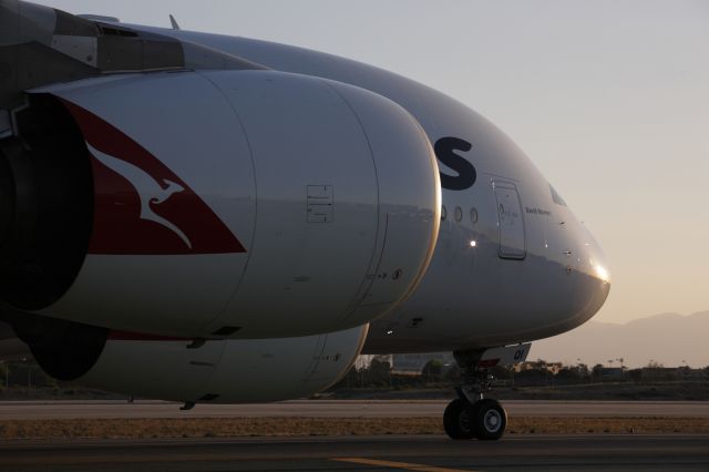 Airbus A380-800 (VH-OQI) - The David Warren on taxi way Echo