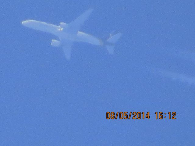 Boeing 757-200 (N418UP) - UPS flight 2834 from SDF to ONT over Southeastern KS (78KS) at 38k feet.