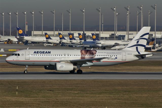 Airbus A320 (SX-DVV) - Airbus A320-232  Aegean Airlines  EDDM Munich Airport  17.January 2011