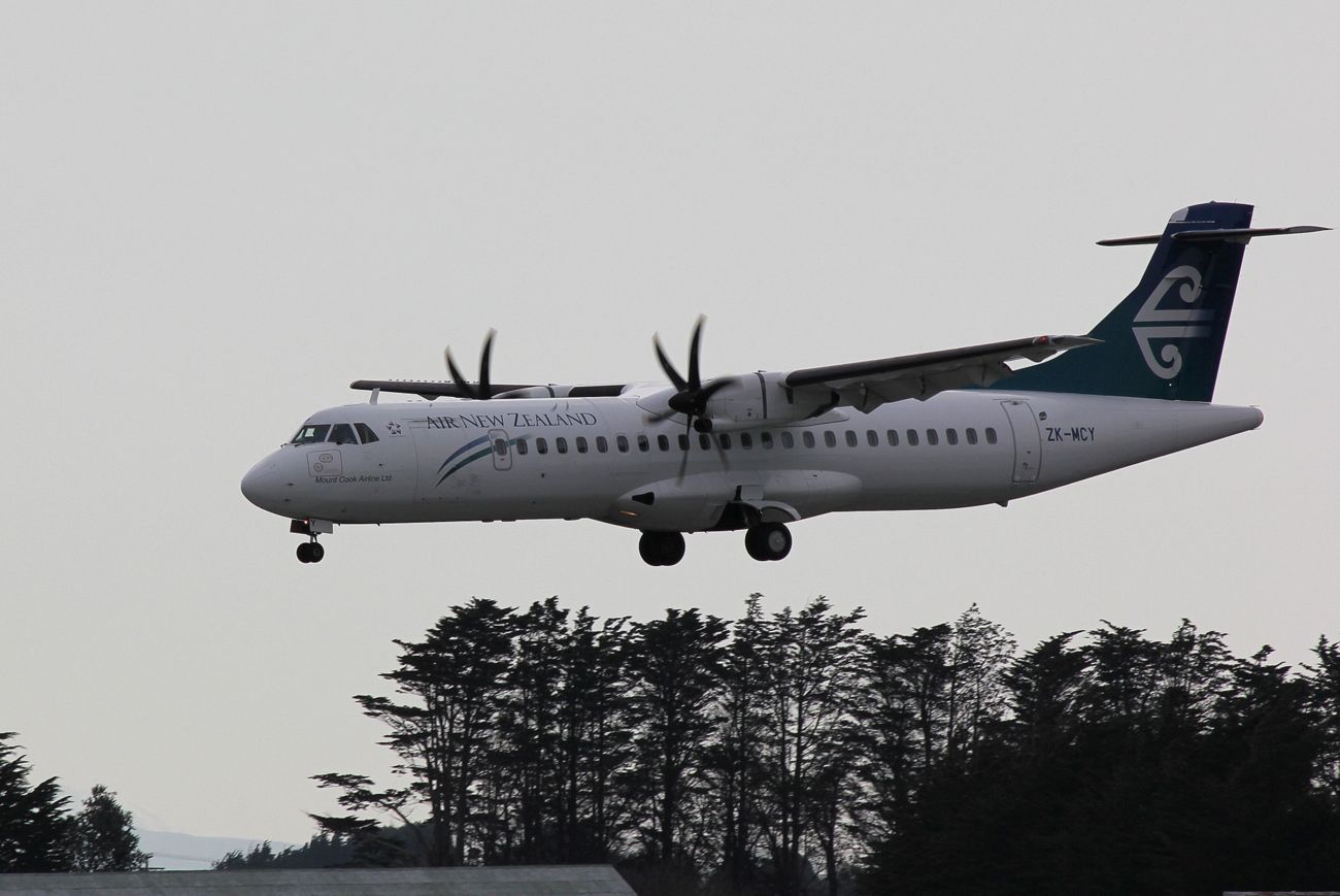 ATR ATR-72 (ZK-MCY) - Just arriving, testing my new Canon EOS550D.6th Sept 2011 11.15am.