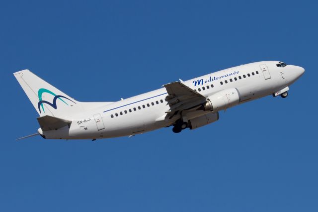 Boeing 737-700 (SX-BHR) - Take off Air Méditerranée in Tenerife South.