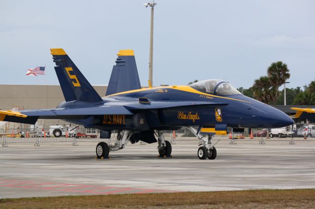 McDonnell Douglas FA-18 Hornet (BLUE5) - Blue Angels at the 2012 Florida International Airshow