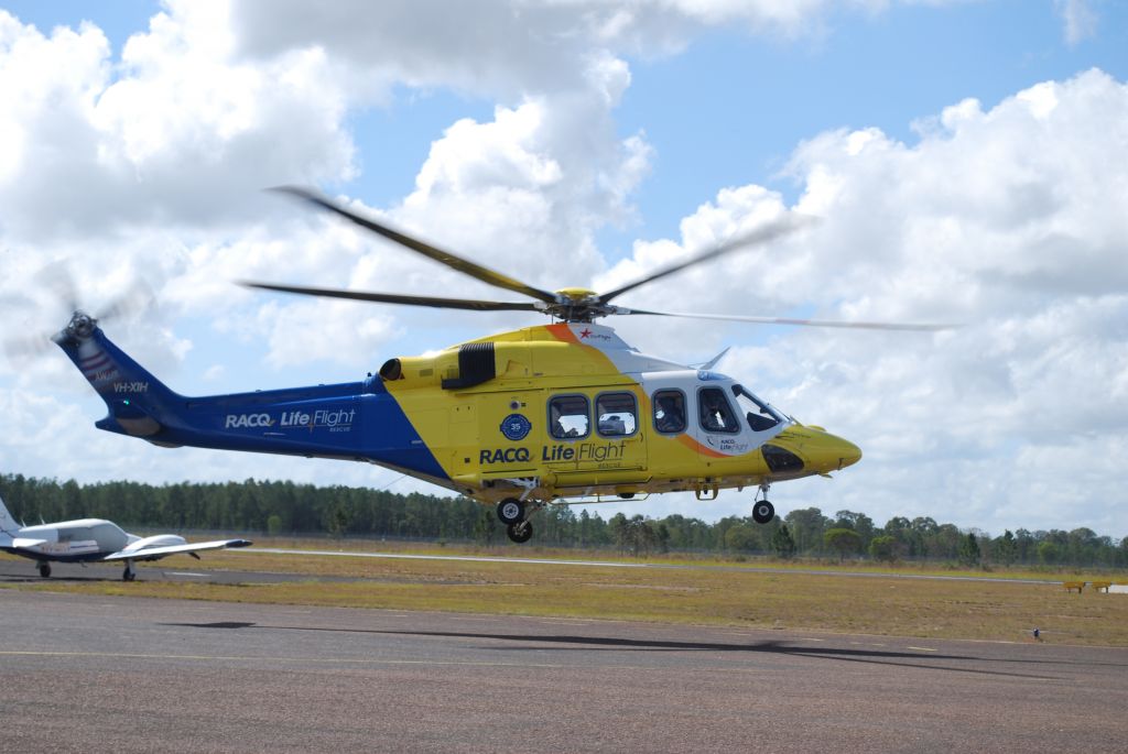 VH-XIH — - Care Flight departing from Maryborough, Qld, Australia with a critically ill patient bound for the Royal Brisbane Hospital. The patient was later released.