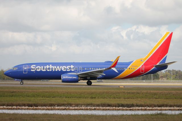 Boeing 737-800 (N8320J) - Southwest Flight 1522 taxis at Southwest Florida International Airport prior to flight to Pittsburgh International Airport (12/17/24)