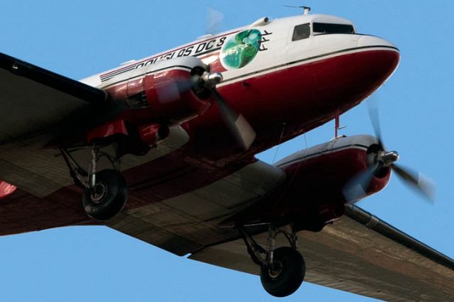 Douglas DC-3 (N728G) - 1/5/13: Troy Plastics 1942 Douglas DC-3C N728G (c/n 4359) on short final approach over Miami Lakes enroute to runway 9L at Opa-locka Executive Airport. They flew nonstop from Troy, Alabama, presumably bringing in fans for the BCS Championship game between Alabama and Notre Dame.