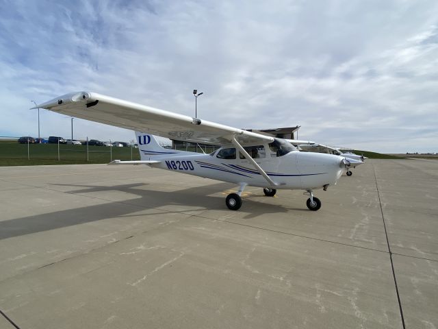 Cessna Skyhawk (N820D) - One of the University of Dubuque’s new Cessna’s, N820D, parked at the Babka Ramp in Dubuque.