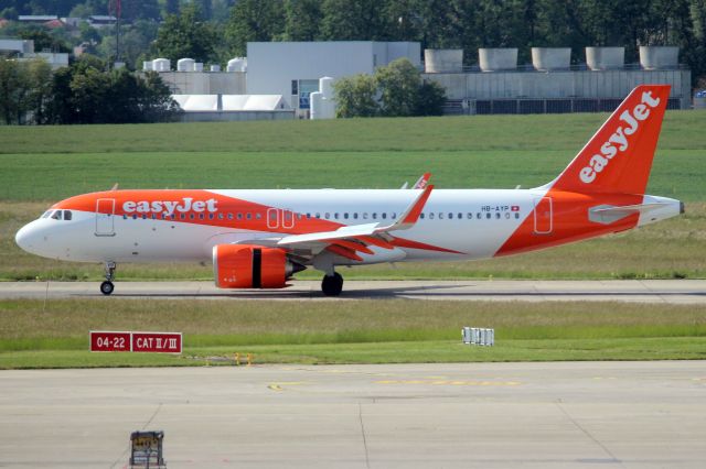 Airbus A320neo (HB-AYP) - Landing on rwy 22 on 22-May-23 operating flight EZS1576 from LLBG.
