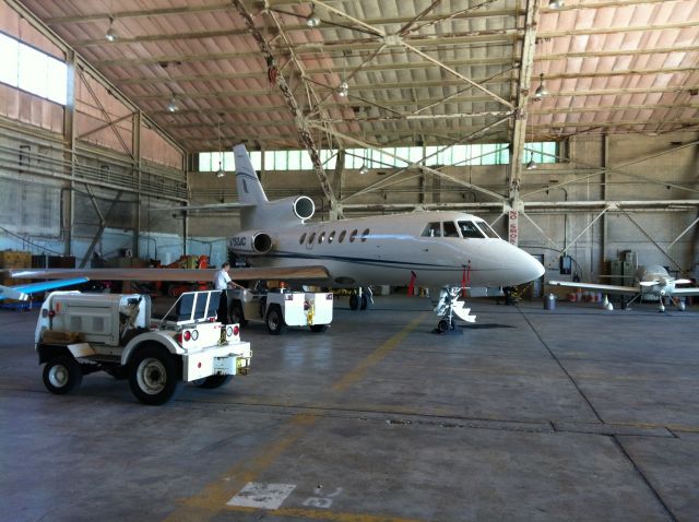 Dassault Falcon 50 (N752JC) - Falcon 50 in hanger