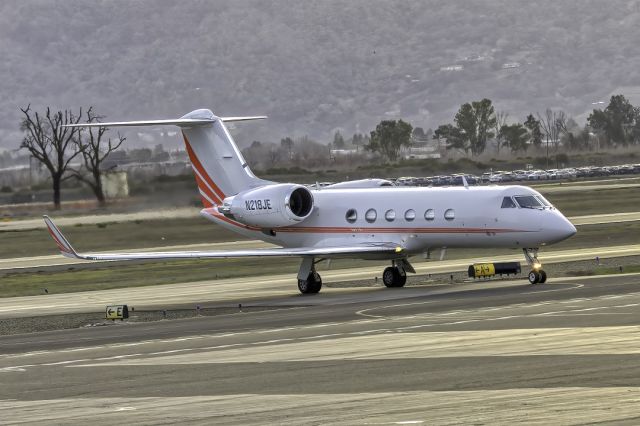 Gulfstream Aerospace Gulfstream IV (N218JE) - Gulfstream G-IV at Livermore Municipal Airport. February 2021