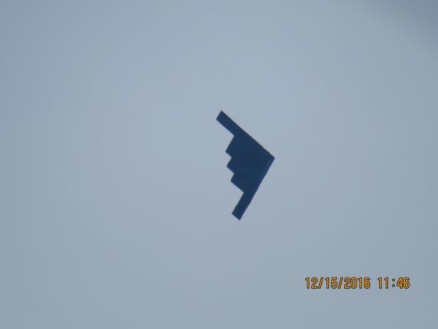 Northrop Spirit (82-1070) - B-2 heading west over Southeastern Kansas.