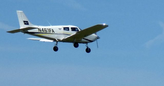 Piper Cherokee (N461FA) - On short final is this brand new Piper Cherokee PA-28-181 Pilot 100i in the Spring of 2022.