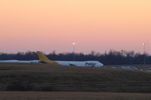 BOEING 747-8 — - A DHL/Polar Air Cargo 747-800 parked with other 747s at KCVG.