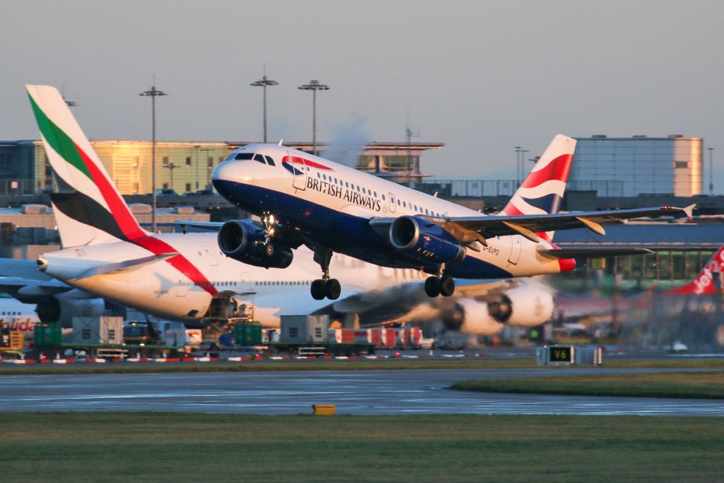 Airbus A319 (G-EUPD) - After an overnight stay, BAW1385 returns to LHR.