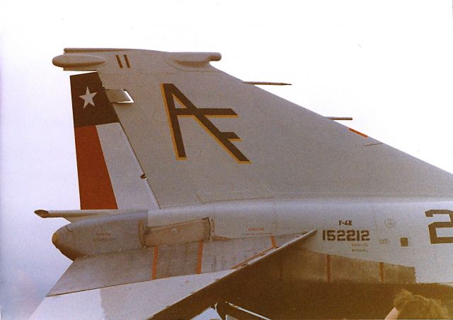 McDonnell Douglas F-4 Phantom 2 (15-2212) - Tail markings on a F-4N on a rainy day air show at the old Navy Dallas NAS
