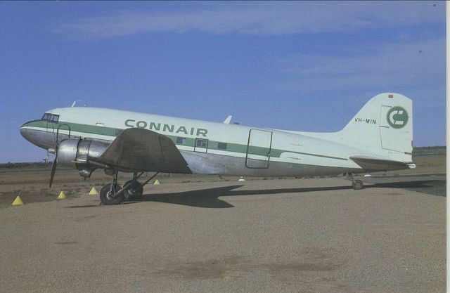 Douglas DC-3 (VH-MIN) - scanned from postcardbr /Connair