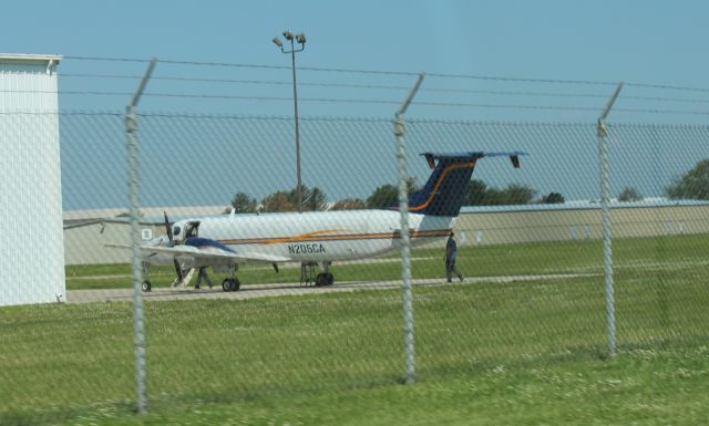 Beechcraft 1900 (N205CA) - 070114 Corporate Air Beech being flight prepped at FBO