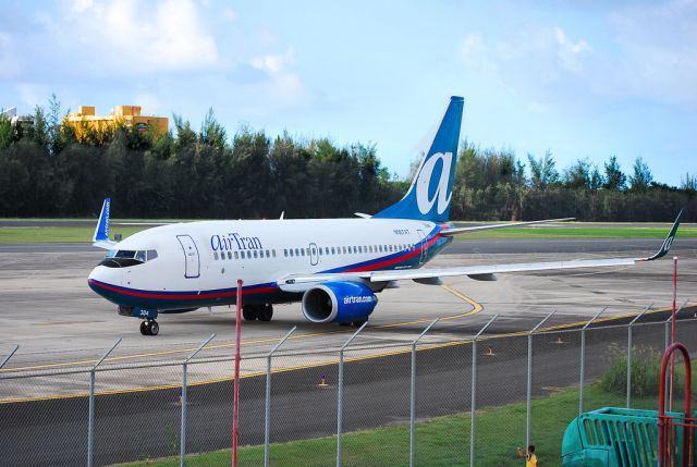 Boeing 737-700 (N167AT) - AirTran Boeing 737-7BD N167AT / 304 (cn 33918/1572) - San Juan - Luis Munoz Marin International (SJU / TJSJ)br /Puerto Rico 8-15-2009br /Aeroparque