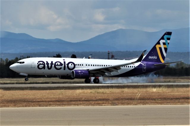 Boeing 737-800 (N801XT) - KRDD - Inaugural Flight for AVELO Airlines landing at Redding CA May 20, 2021 from Burbank, CA This was the 1st Boeing 737-800 airline service for Redding. The jet was received with a Redding Airport Fire Dept water cannon salute as it arrived off the taxiway to the ramp gate. New airstarirs and a Tug were delivered to Redding the week prior and Redding Airport officials did an excellent job on the festivities. Addl photos posted on Redding Airport FB page.