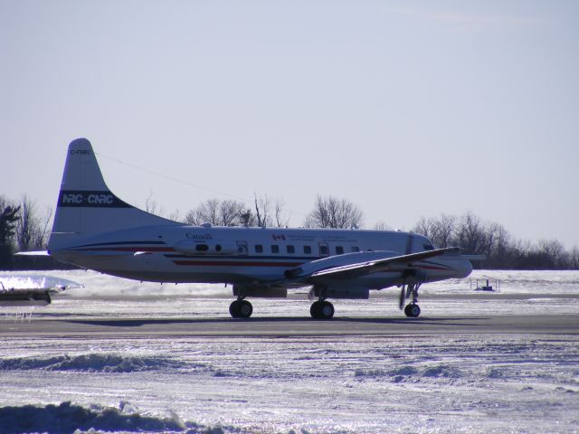 C-FNRC — - National Research Council of Canada,Convair 580, doing some engine run ups in the practise area of Ottawa airport.