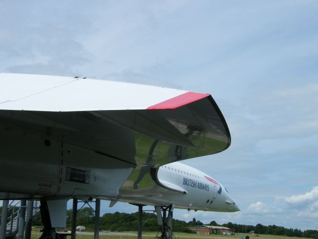 Aerospatiale Concorde (G-BOAF) - G-BOAF CONCORDE AT FILTON BRISTOL ON 13/07/2008 SHOWING DELTA WING DESIGN