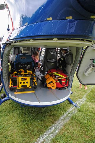 KAWASAKI EC-145 (N578AM) - LifeNet of New York Air 2 from Kobelt Airport in Wallkill, New York stops by the Yorktown Heights Fire Department Open House 9/12/15