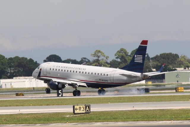 Embraer 170/175 (N133HQ) - US Air Flight 3215 operated by Republic (N133HQ) arrives at Sarasota-Bradenton International Airport following a flight from Charlotte-Douglas International Airport