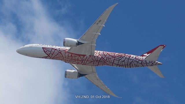 Boeing 787-8 (VH-ZND) - Departure Climb from YBBN RWY 19