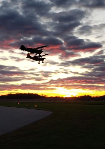 WACO O (N17716) - YKS-7 and S3HD in Formation at Poplar Grove airport, C77