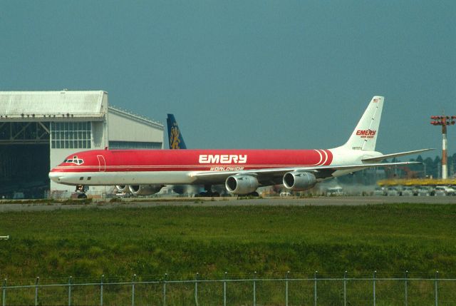 McDonnell Douglas DC-8-70 (N870TV) - Departure at Narita Intl Airport Rwy34 on 1987/08/30