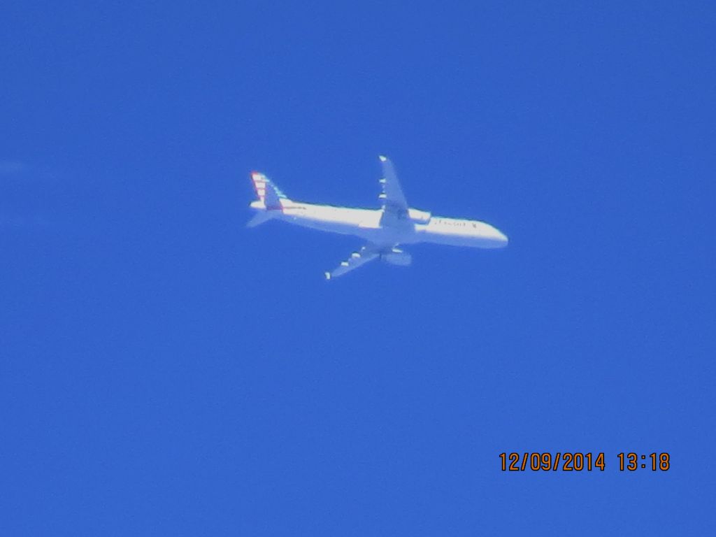 Airbus A321 (N585UW) - U.S. Airways flight 1844 from PHX to PHL over Southeastern Kansas at 31,000 feet.