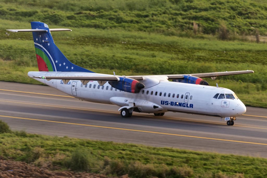 Aerospatiale ATR-72-600 (S2-AKH) - 28th Oct., 2020: Taxiing on November for departure from runway 14 at Dhaka's Zia International Airport. (See http://www.planexplorer.net/Xploregallery/displayimage.php?pid=1703 )