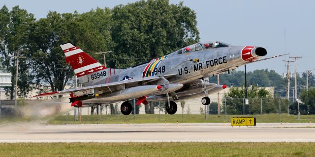 North American Super Sabre (N2011V) - Taking off on runway 14