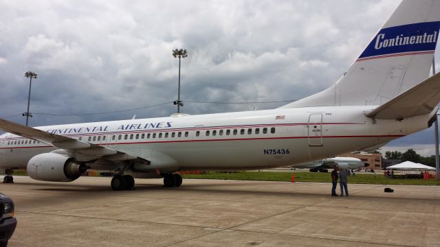 Boeing 737-700 (N75436) - Fighting 55th Airshow, Offutt Airforce Base, July 18, 2014.  RC-135 in background.